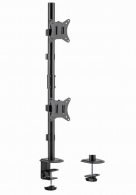 Suport vertical de birou reglabil pentru 2 display-uri, 17”-32” Gembird MA-D2-02 thumbnav 1