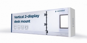 Suport vertical de birou reglabil pentru 2 display-uri, 17”-32” Gembird MA-D2-02 thumbnav 5