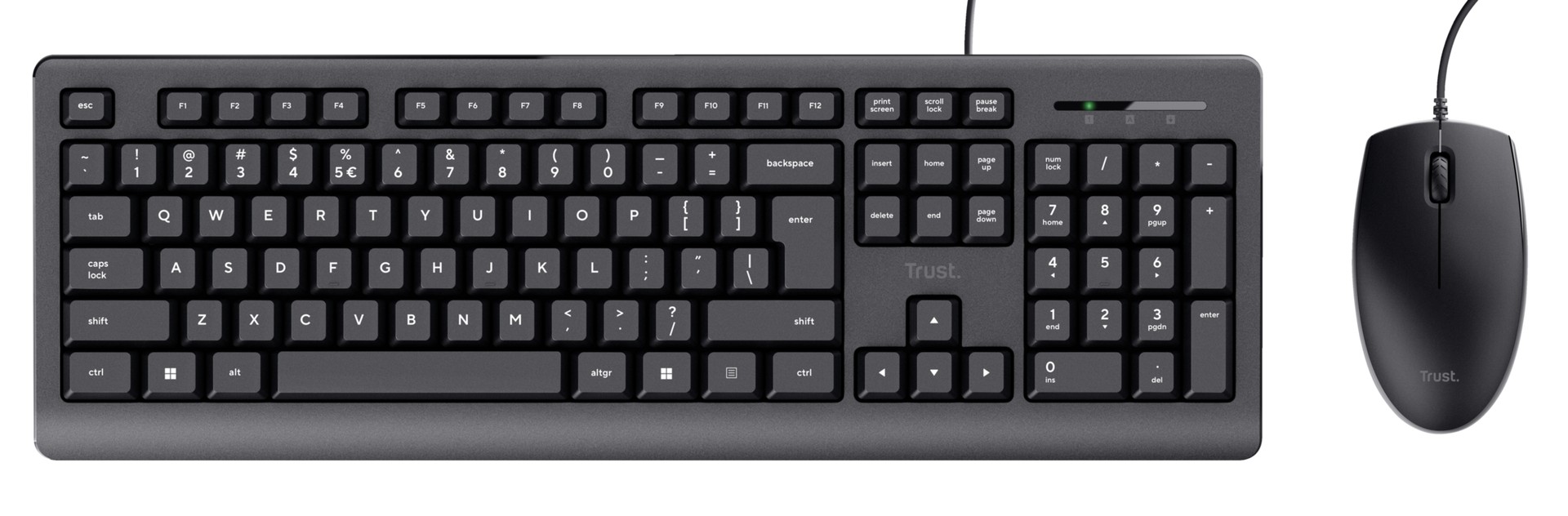 Клавиатура и мышка Trust Primo, USB, Black photo 1 Клавиатура и мышка Trust Primo, USB, Black photo 1