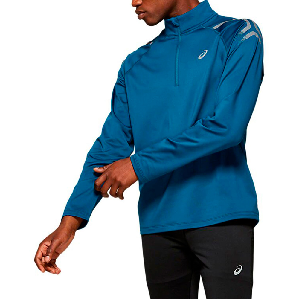 Hanorac pt bărbați Asics ICON WINTER LS 1/2 ZIP TOP 2XL Albastru photo 3