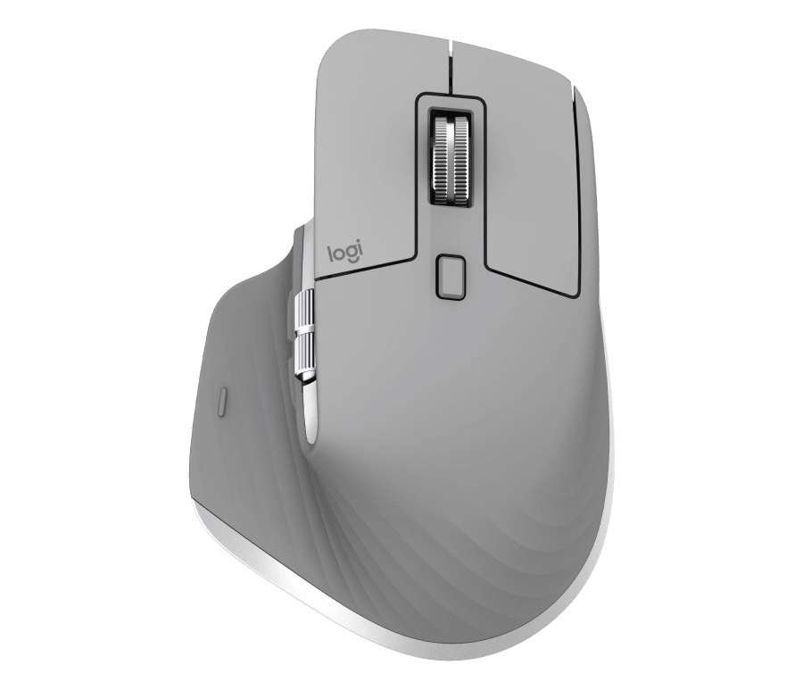 Logitech Wireless Mouse MX Master 3, 7 buttons, 4000 dpi, Darkfield high precision, Hyper-efficient scrolling, Effortless multi-computer workflow pair up to 3 devices, Dual connectivity 2.4, GHz and Bluetooth, Unifying receiver, Grey photo 1