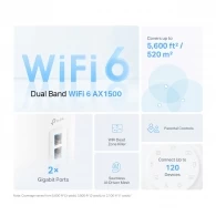 Mesh Wi-Fi 6 система TP-LINK Deco X10 (1-pack)/ AX1500 Dual Band /  2 LAN/WAN Gigabit Port thumbnav 2