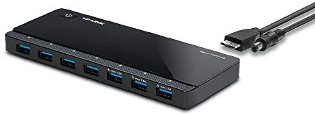 TP-Link UH700, USB3.0 Hub, 7 ports, rate of up to 5Gbps, Black, with External Power Adapter photo 1