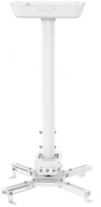 Sunne PRO300M2 Ceiling/ Bevel Projector Bracket, Mounting Range 130 – 470 mm, Adjustable Length 600 – 900mm, Tilt/Swivel -8°~+8°, 360° Rotate, max 35kg, Integrated cable management, Universal mounting pattern up to 450mm width, White photo 1