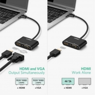 Adaptor USB Type-C - HDMI+VGA UGREEN 50505 thumbnav 2