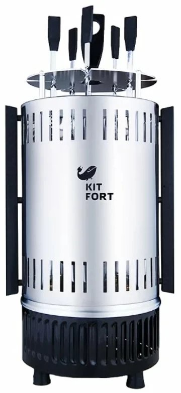 Электрошашлычница Kitfort KT-1405, 900 Вт, Серебристый photo 1