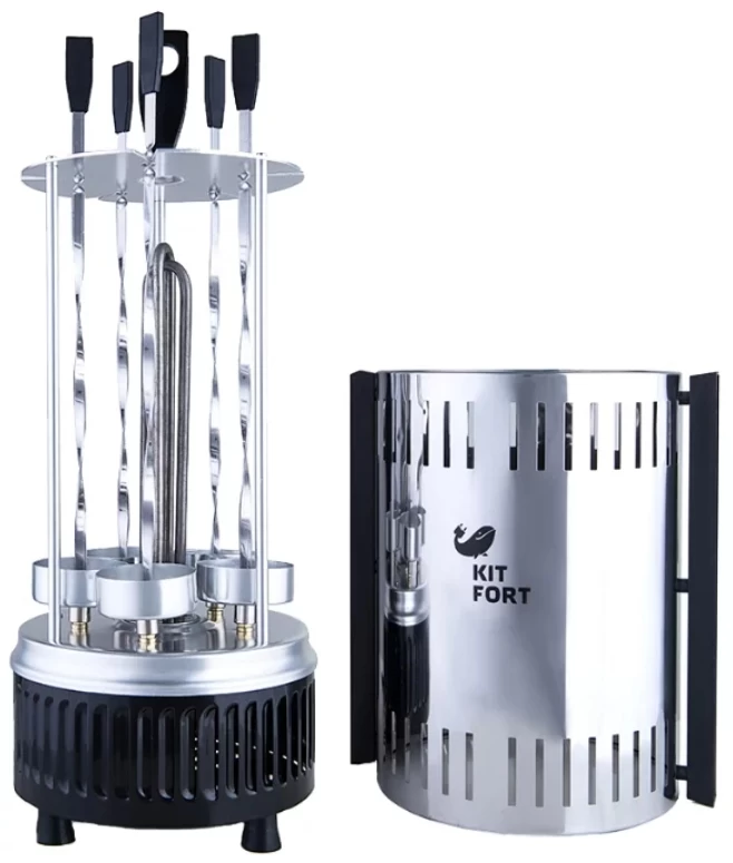 Электрошашлычница Kitfort KT-1405, 900 Вт, Серебристый photo 4