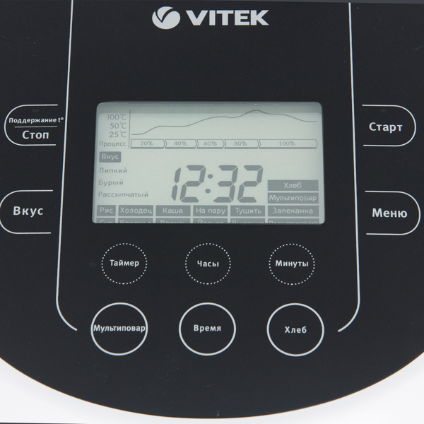 Мультиварка Vitek VT4205 /3-4.9 л / 860 / 14авто-программ / Черный photo 5