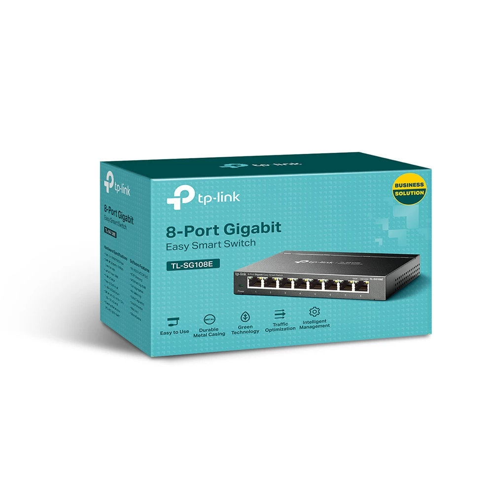 Switch TP-LINK TL-SG108E / 8 port / Gigabit / RJ45 / steel case photo 5