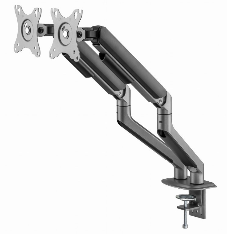 Suport pentru monitor dublu reglabil cu montare pe masa 17”-32”, Gembird MA-DA2-05 photo 3