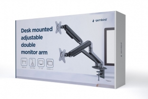 Suport pentru monitor dublu reglabil cu montare pe masa 17”-32”, Gembird MA-DA2-05 thumbnav 9