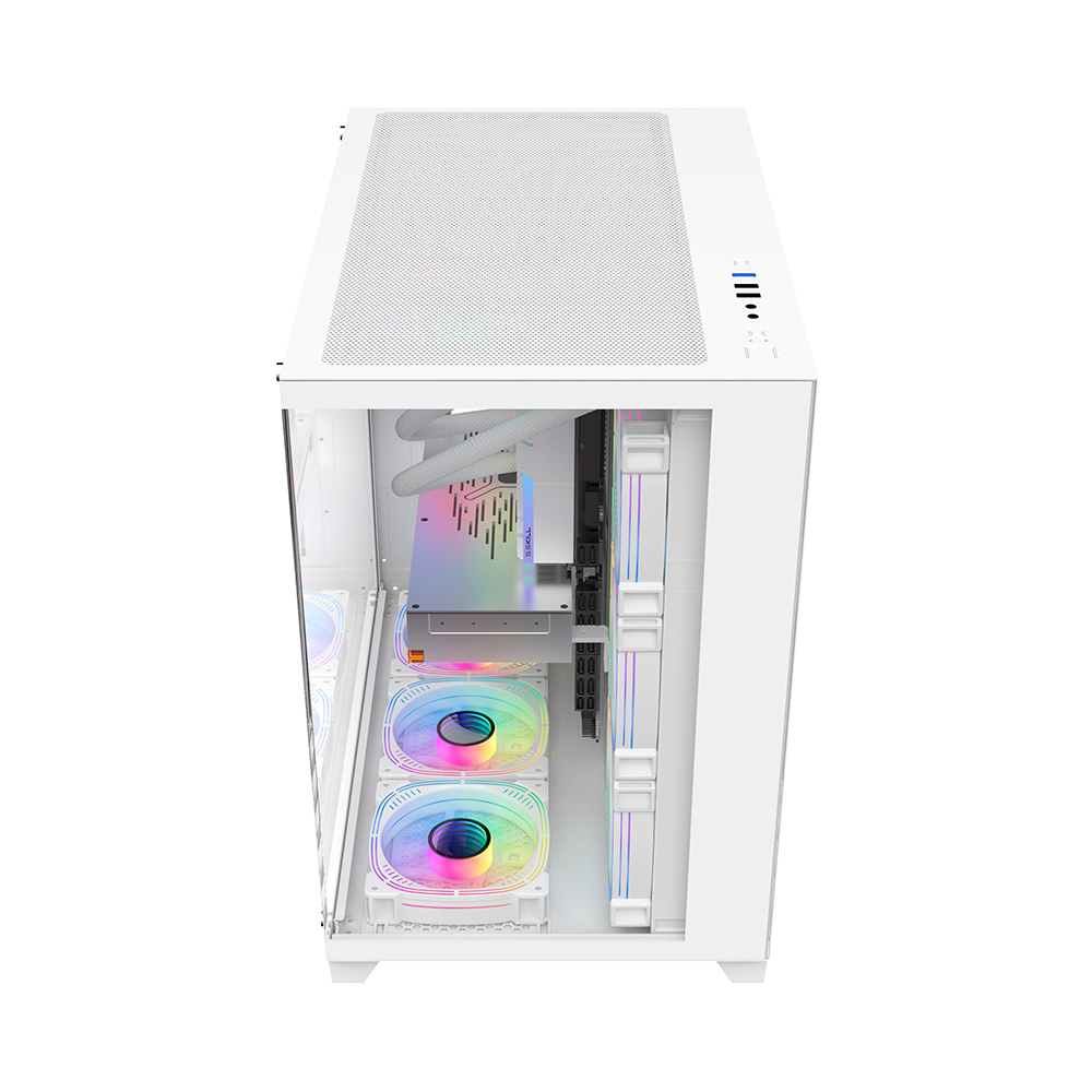Игровой корпус 1STPLAYER MV8-TP / no PSU / Side-Window / 7x120mm / ATX / White photo 6