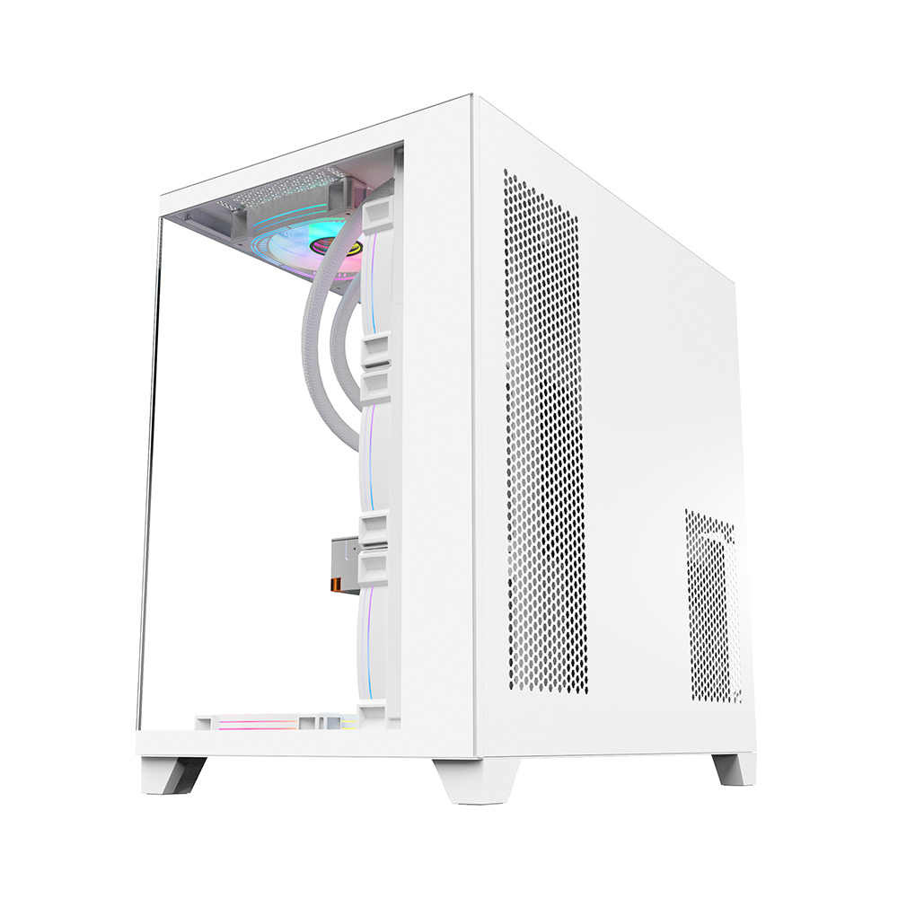 Игровой корпус 1STPLAYER MV8-TP / no PSU / Side-Window / 7x120mm / ATX / White photo 8