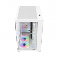 Игровой корпус 1STPLAYER MV8-TP / no PSU / Side-Window / 7x120mm / ATX / White thumbnav 6
