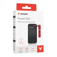 M.2 SSD Extern Verbatim Pocket / 2TB / USB 3.2 Gen 2 / Black/Red thumbnav 3