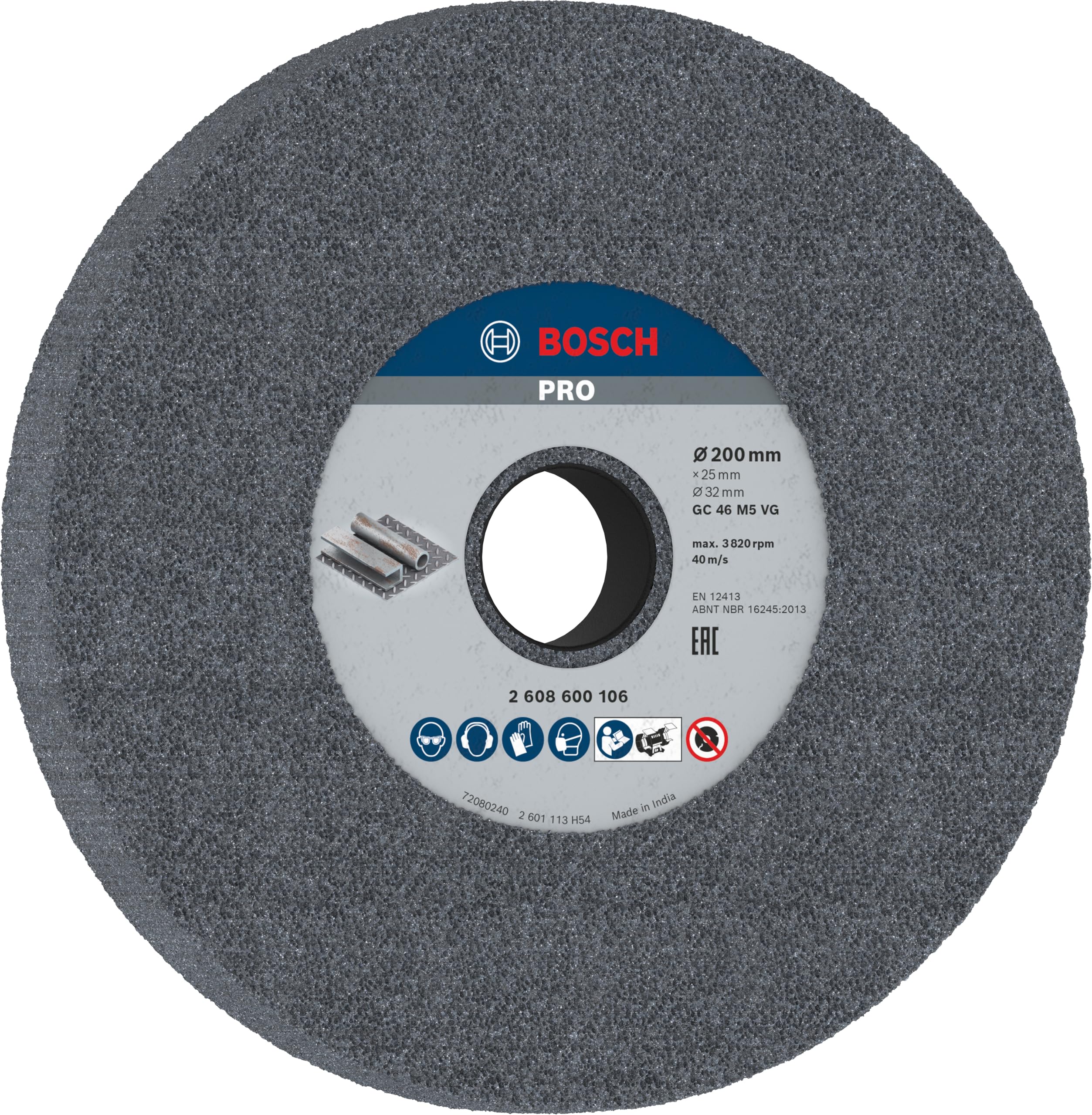Piatra polizor Bosch 200x22x32,G46, 2608600106 photo 1 Piatra polizor Bosch 200x22x32,G46, 2608600106 photo 1