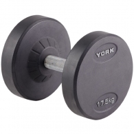 Гантель 17.5 кг YORK Pro-Style Rubber Dumbbell thumbnav 1