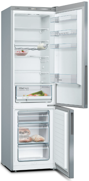 Frigider cu doua usi Bosch KGV39VI306 / 347 l / 201 cm / A++ / Gri photo 1 Frigider cu doua usi Bosch KGV39VI306 / 347 l / 201 cm / A++ / Gri photo 1