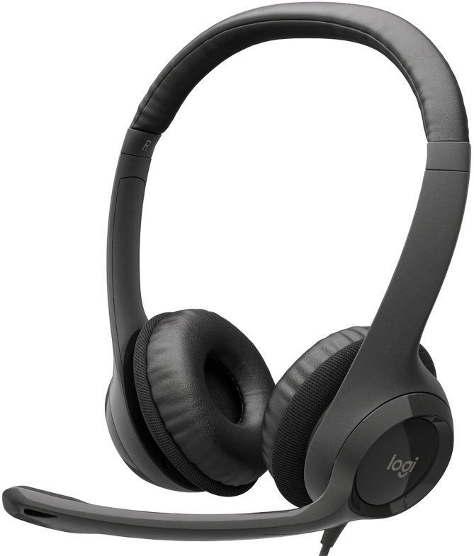 Наушники Logitech Черный Проводные / / Черный photo 1