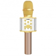 SVEN MK-950, Microphone for karaoke, white-gold (6W, Bluetooth, microSD, 1200mA*h) 