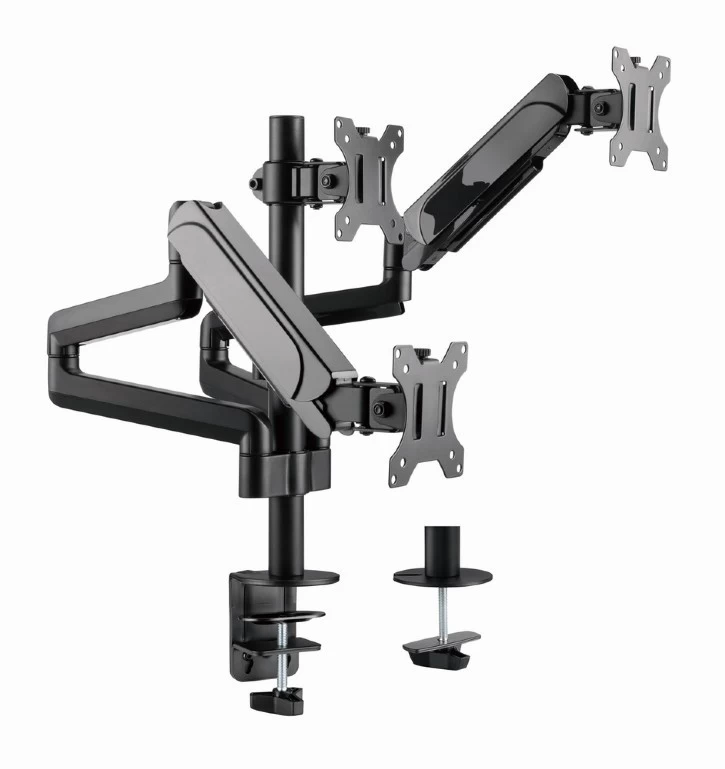 Suport reglabil pentru 3 monitoare cu montare pe birou  (rotativ)  13”-27”, Gembird MA-DA3-01 photo 1