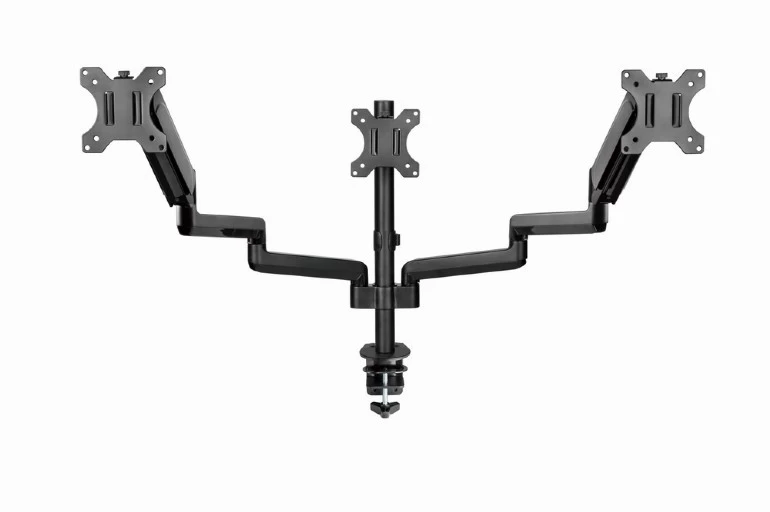 Suport reglabil pentru 3 monitoare cu montare pe birou  (rotativ)  13”-27”, Gembird MA-DA3-01 photo 4