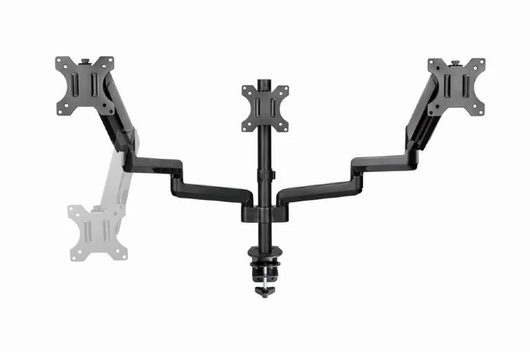 Suport reglabil pentru 3 monitoare cu montare pe birou  (rotativ)  13”-27”, Gembird MA-DA3-01 photo 6
