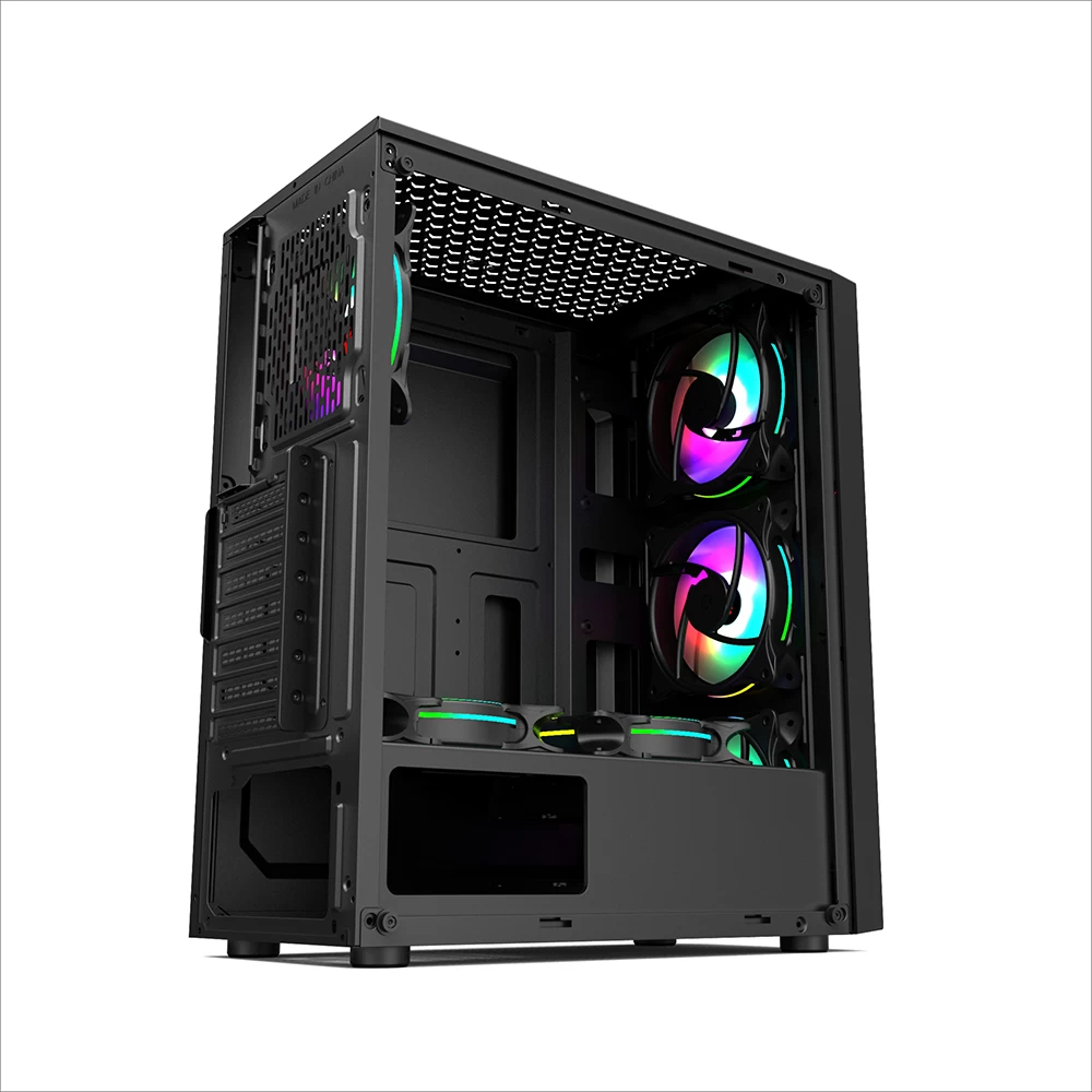 Carcasa Gaming 1STPLAYER RB-4 / no PSU / Side-Window / 1x120mm / ATX / Black photo 7