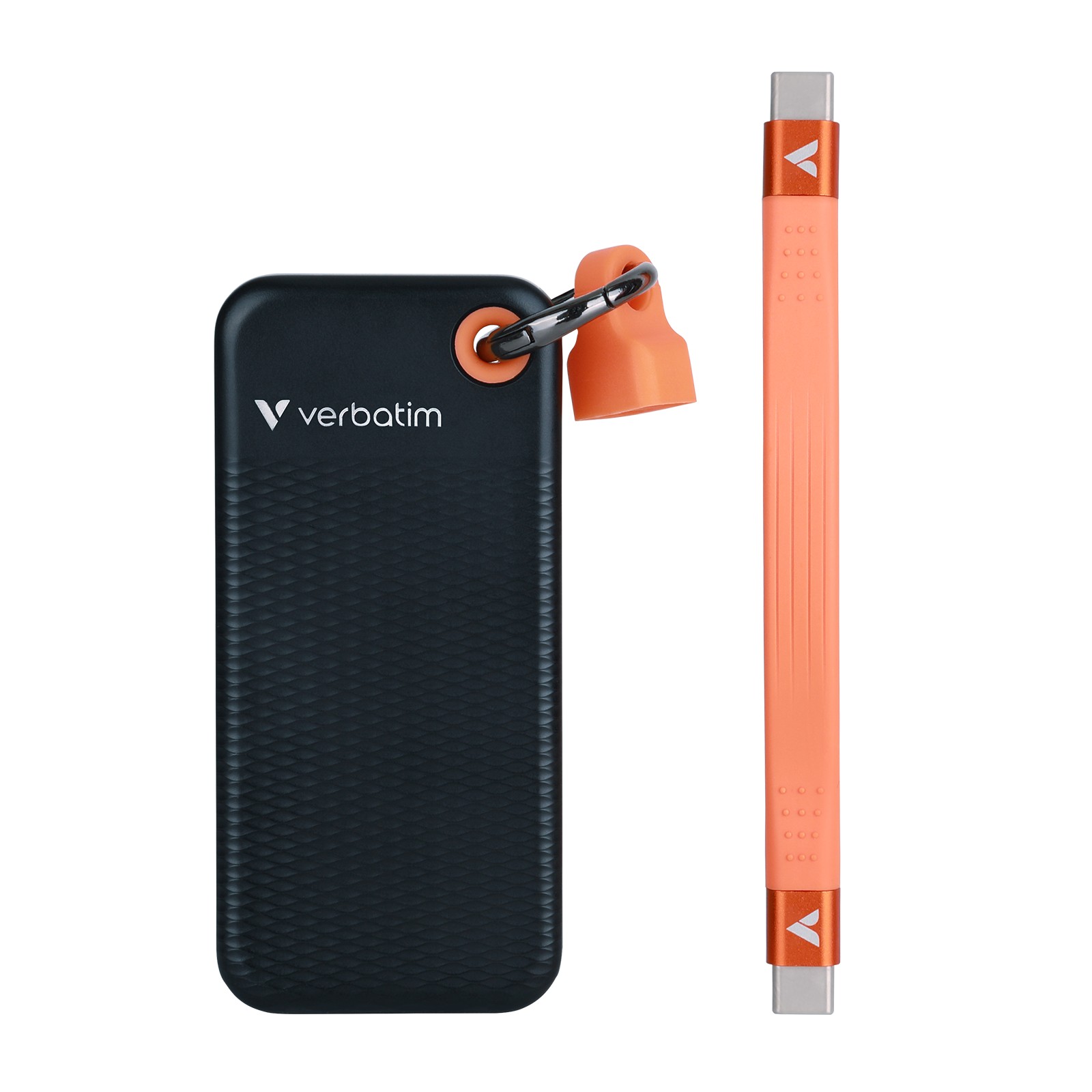 M.2 Внешний SSD Verbatim Pocket / 2TB / USB 3.2 Gen 2 / Black/Orange photo 1