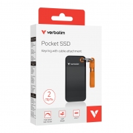 M.2 Внешний SSD Verbatim Pocket / 2TB / USB 3.2 Gen 2 / Black/Orange thumbnav 3