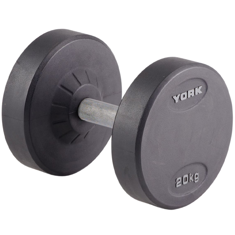 Gantera 20 kg YORK Pro-Style Rubber Dumbbell photo 1
