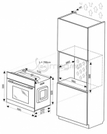 Встраиваемый духовой шкаф Hansa BOEIS69407, 65 л, A thumbnav 3