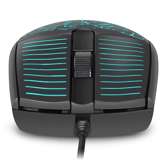 SVEN RX-70, Optical Mouse, Changeable backlighting, Soft Touch coating, 2+1 (scroll wheel), 1200 dpi, USB,  2m, Black photo 8