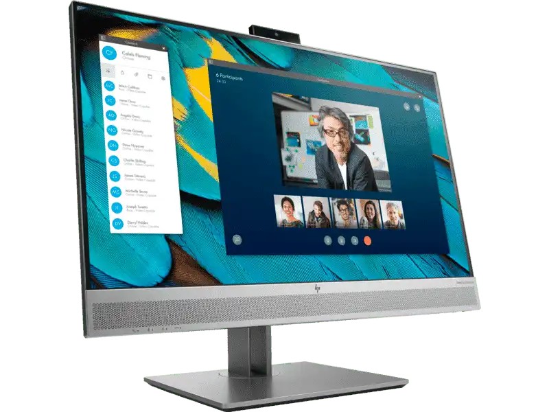 23.8" Монитор для Видеоконференций HP EliteDisplay E243m / 5ms / Webcam / Silver photo 2