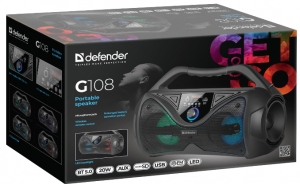 Портативная колонка Defender G108 Black thumbnav 6