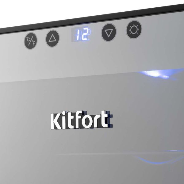 Frigider de vin Kitfort KT-2408 / 12 sticle / 51 cm / A / Negru photo 2