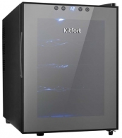 Frigider de vin Kitfort  KT-2408, 12 sticle sticle, 51 cm, A, Negru thumbnav 1