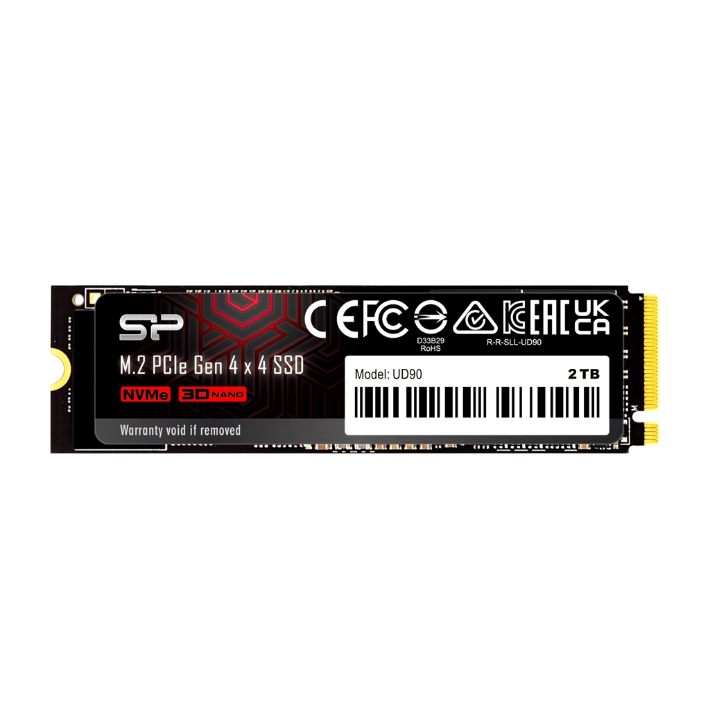 M.2 NVMe SSD 250GB Silicon Power UD90, Interface:PCIe4.0 x4 / NVMe1.4, M2 Type 2280 form factor, Sequential Reads 4800 MB/s / Writes 4200 MB/s, MTBF 1.5mln, HMB, SLC+DRAM Cache, E2E Data Protection, LDPC, Phison E21T, 3D NAND TLC photo 1