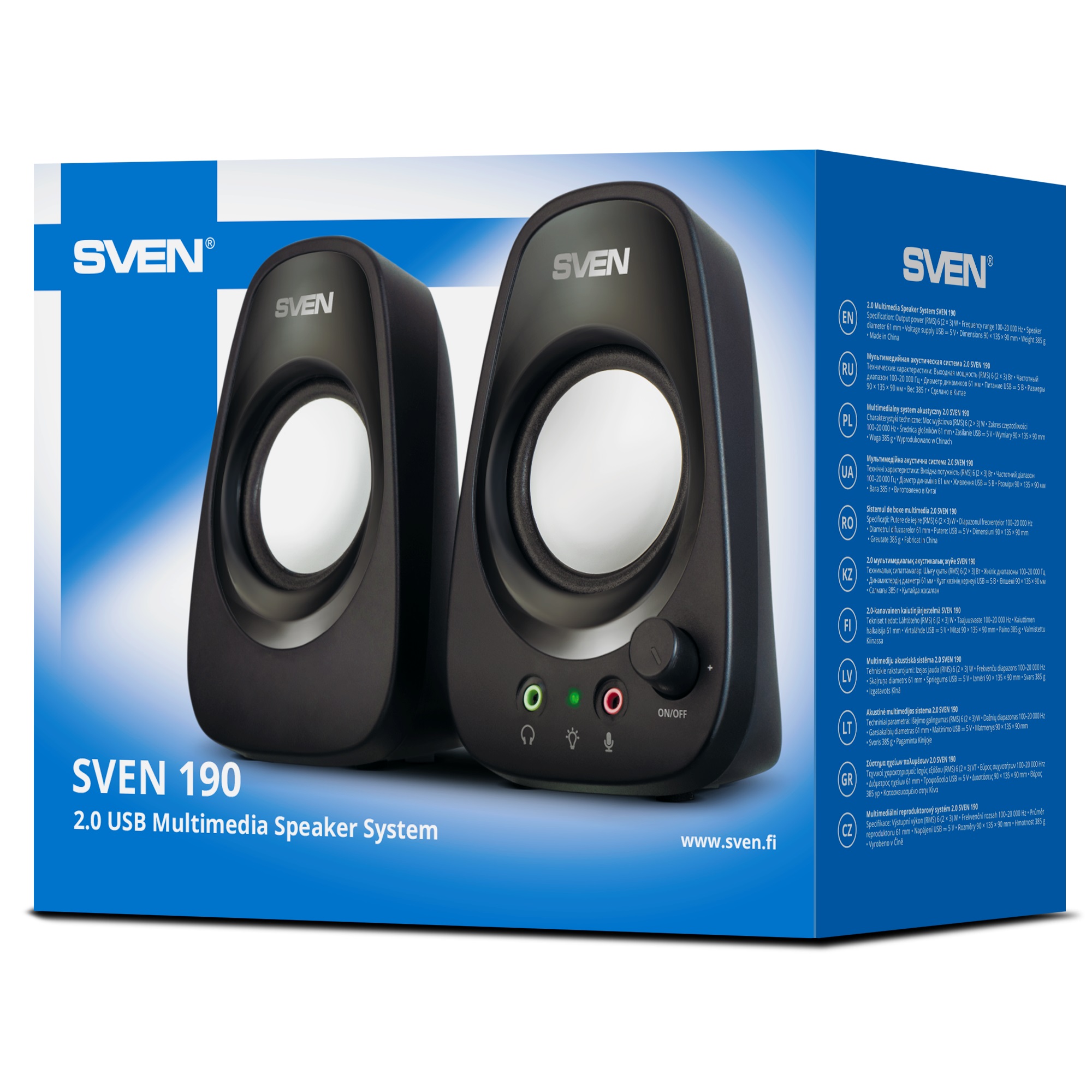 Колонки SVEN 190 / 2.0 / 6W RMS / USB power supply photo 4