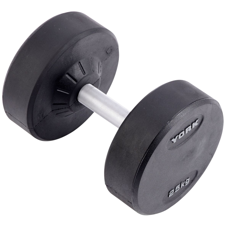 Гантель 25 кг YORK Pro-Style Rubber Dumbbell photo 1