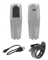 Фонарь передний Force SHARK 500LM USB thumbnav 2