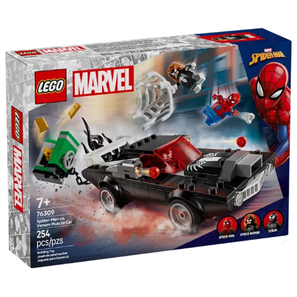 Constructor Lego Marvel Spider-Man vs. Venom Muscle Car 76309 de la 7+ ani photo 1