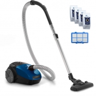 Aspirator cu sac Philips FC8245/09, 750 W, 77 dB, Negru/albastru thumbnav 2