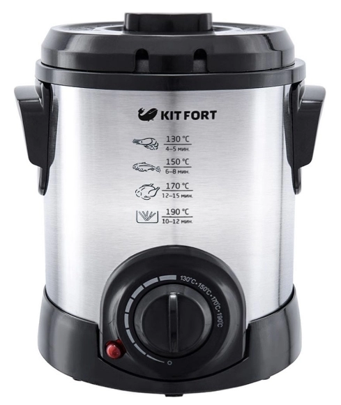 Фритюрница Kitfort KT2009, 1 кг, 1000 Вт, Нержав.сталь photo 1