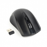 Gembird MUSW-4B-04, Wireless Optical Mouse, 2.4GHz, 800/1200/1600dpi, Nano Reciver, USB, Black thumbnav 2