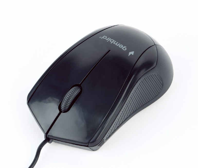 Gembird MUS-3B-02, Optical Mouse, 3-button, 1000dpi, USB, 1.35m cable, Black photo 3
