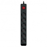 Surge Protector SVEN Optima / 6 Sockets with children protection / 3m / Wall mountable / Black thumbnav 2