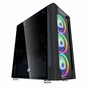 Carcasa 1STPLAYER DX / no PSU / Side-Window / 4x140mm / EATX / Black photo 1
