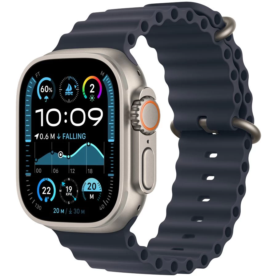 Умные часы Apple Watch Ultra 2 2024 GPS + Cellular 49mm Natural Titanium Case with Navy Ocean Band (MX4D3GK/A) 1 GB 1.92 photo 1
