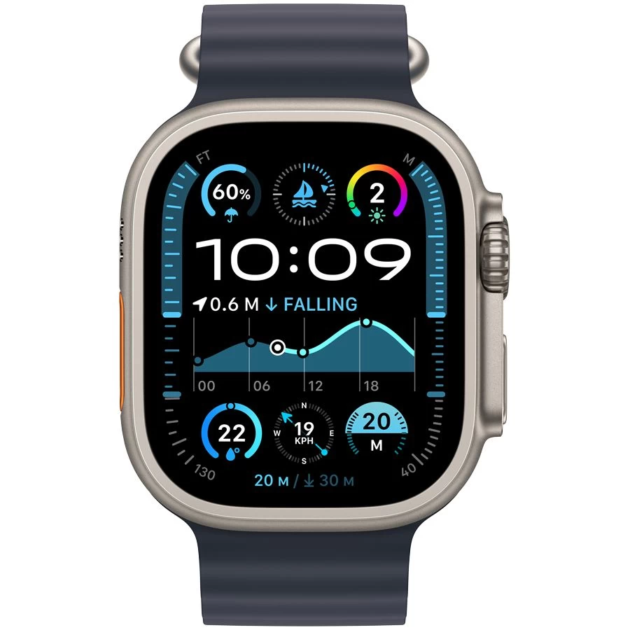 Умные часы Apple Watch Ultra 2 2024 GPS + Cellular 49mm Natural Titanium Case with Navy Ocean Band (MX4D3GK/A) 1 GB 1.92 photo 2